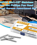 100 Pcs #8 x 1-1/2 Inch Pan Head Wood Screws Made from 304 Stainless Steel with storage box for various projects