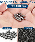 100 Piece G25 Precision Chrome Steel Bearing Balls Hardened And Mirror Polished One Quarter Inch 6 35 Millimeter For Bearings