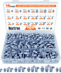 Complete 100 Piece Grease Fittings Assortment Kit With 18 SAE And Metric Zerk Fittings Including UNF NPT One Quarter Inch And One Eighth Inch M6 M8 M10 Straight 45 Degree And 90 Degree Options For Quick Lubrication With Grease Guns Noxtren