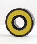 100 Sealed Skate/Fidget Bearing Black with Yellow Seals - VXB Ball Bearings