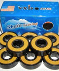 100 Sealed Skate/Fidget Bearing Black with Yellow Seals - VXB Ball Bearings