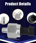 Ultra Accurate 1000 PSI Pressure Transducer Sensor With Connector Harness For Oil Water Fuel Air And 316 Stainless Steel Housing One Eighth Inch NPT Thread Go To Pick For Automotive And Industrial Systems 5 Volt DC Supply 0.5 To 4.5 Volt Output product details image.