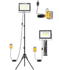 Heavy Duty 10000LM LED Work Light With Stand For Dewalt 20V Battery Not Included 100W Portable Tower Flood Light On Tripod With 13Ft Cord