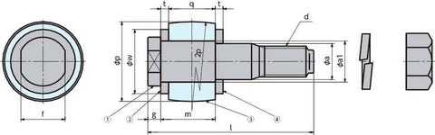 NBK FCL-160 Flexible Flanged Shaft Coupling - Made in Japan technical drawing with dimensions