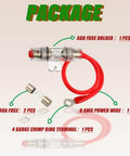 Heavy Duty 100A AGU Fuse Holder With 8 Gauge Power Wire, 1 Foot Of 99.9 Percent Oxygen Free Copper, Easy Install