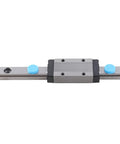 Miniature Linear Rail Guide 100mm Long, 9mm Wide with Ball Retainer and Built-In Lubrication System, top view