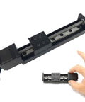 Linear Rail 100mm Linear Stage Actuator with Square Linear Rails Mini Slide Table + NEMA 11 Stepper Motor for DIY CNC Router Milling Machine (100mm)