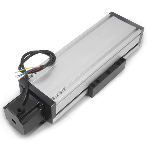 100mm Length Travel Fully Enclosed Double Linear Stage Actuator with Square Linear Rails Ballscrew SFU1605 with NEMA23 Stepper Motor