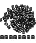 100pcs Nylon Round Spacers 4mm ID, 7mm OD, 6mm Height Screws Spacers Without Threaded, Plastic Spacer for M4 Screws, Black