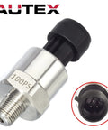 0 To 100 Psi Pressure Transducer Sensor With 316 Stainless Steel Body One Eighth Inch NPT Oil Fuel Air Water Pressure Transmitter 5V DC Output 0.5V To 4.5V Includes Connector Harness Kit