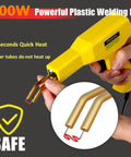 2 In 1 Plastic Welder Kit For Car Bumpers And Home Repairs With Hot Stapler Includes Iron Rods Metal Mesh Abrasive Paper Aluminum Tape