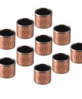 10 Pcs 1010 Sleeve Bearings Self Lubricating Wrapped Oilless Plain Bearings For Sliding Machinery Applications, 10mm Bore, Bronze Sintered