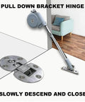 105 Degree Soft Closing Support Rod Hinges,Pull Down Bracket Hinge,Slowly descend and Close, installed on cabinet