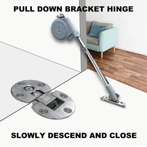 105 Degree Soft Closing Support Rod Hinges,Pull Down Bracket Hinge,Slowly descend and Close, installed on cabinet