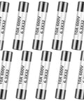 FF10A 600V Fast Blow Ceramic Fuses For Multimeters DMMs 6.3x32 Mm 10 Amp replacement pack of 10 shown in close-up.