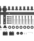 10FT Sliding Barn Door Hardware Kit for Single Doors up to 60 Inch, heavy duty carbon steel track, complete hardware set