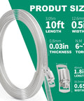 Ten Foot 304 Stainless Steel Hose Clamp Kit DIY Adjustable Worm Gear Metal Strapping With Holes And Eight Fasteners for pipes.