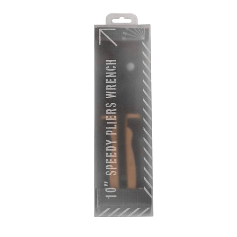 10 Inch Adjustable Pliers Wrench With Quick Adjust Push Button And Parallel Jaws From CRV Steel shown in packaging