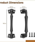 10 Inch Sliding Barn Door Handle Hardware In Matte Black Cast Iron Rustic Barn Door Pull With Mounting Screws