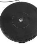 Top view of 10" Electric Turntable Motorized Rotating Display Stand 20Lb max Loading Black with LED light and power cord
