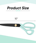 Heavy Duty Tailor Scissors For Multi Purpose Sewing And Crafting Fabric Leather Cutting Industrial Sharp Shears 10 Inch Green