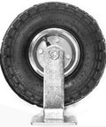 10 Inch Pneumatic Tire Set Of Four With Air Rubber Wheels Two Rigid Fixed And Two Swivel Caster Bolt On For Carts
