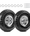 ✝️ 10" heavy-duty replacement tires, 4.10/3.50-4" for gorilla carts, hand trucks, lawn mowers; includes washers and pins