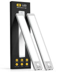 10inch Under Cabinet Lighting, 2 Pack Rechargeable Motion Sensor Light Indoor with 5 Levels Dimmable Magnetic Closet Lights displayed.