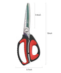 10 Inch Heavy Duty Scissors With Titanium Coating Forged Stainless Steel Blades For Pruning Gardening Fabric And Household Tasks Rust Resistant Multipurpose Shears With Red And Black Handles