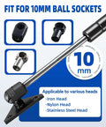 10Mm Ball Stud Gas Strut Mounting Brackets Set Of 4 Includes 16 Screws For Universal Lift Supports Shocks And Spring Kits, fit image