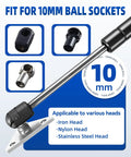 Universal Ball Stud Mounting Brackets For Gas Struts And Shocks 10Mm Holes various head options and compatibility display