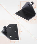 10mm Ball Stud Mounting Brackets Kit With Two Angled L-Type Mounts And Two Flat-Type Mounts Includes 16 Screws Widened Ball Stud Mounts