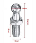 10mm Ball Studs M8 Ball Screws For Gas Struts Lift Supports Half Inch Long Shank Mounting Brackets Zinc Plated Steel