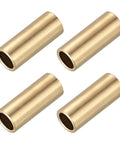 Pack of 4 gold tone 10mm bore sleeve bearings, 12mm outer diameter, 20mm length, self lubricating cast brass bushing for machinery.