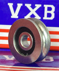 10mm Bore Bearing - 40mm Steel Wire Rope Cable Track Pulley 10x40x12.5mm, side view with blue and red background