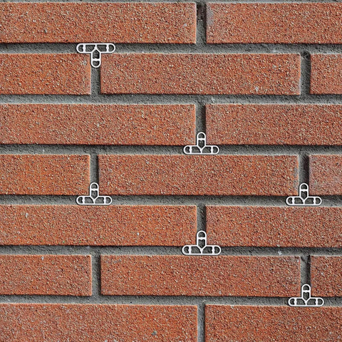 10Mm Tile Spacers 400 Pcs Pack For Brick Wall Separator Three Way Leveling System Clips installed in brick wall