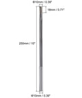 10mm Chucking Reamer With Carbide Tip H7 For Lathe And Milling 250mm 10 Inch Length Straight Flute Durable High Speed Steel Body