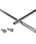 10mm Chrome Plated Linear Rods 600mm Long, 2pcs Solid Linear Motion Shafts with M5 Internal Threaded Ends, two rods and bolts