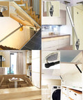 Four 10mm Ball Stud Mounting Brackets With Three 316 Stainless Steel Screws Kit installed on various furniture and cabinets