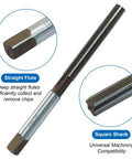 10Mm H7 Hand Reamer Tool With Six Straight Flutes for precision hole finishing, showing straight flutes and square shank features.