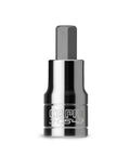 Front view of Pro Grade Heavy Duty 10 MM Hex Bit Socket for One Half Inch Drive Metric Built For Pros with Premium S2 Steel by Capri Tools