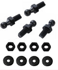 Set Of 4 10mm M6 Ball Stud Bolts For Gas Lift Mounting Brackets And Ball Ended Bonnet Fittings with nuts and washers, zinc plated steel