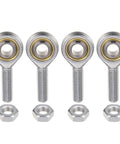 10mm M10x1.5 Right Hand Rod End Bearing With Self Lubricating Joint Includes Jam Nut Four Pack SA10TK POSA10 Steel Ball End