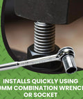 M6 X 1.0 Flange Nut Set, 500 Pack Black Zinc Steel Grade 10.9 With 10mm Drive installed using socket wrench