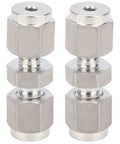 10mm 316 Stainless Steel Compression Fitting Union Straight Tube Connector for Industrial Petrochemical Applications