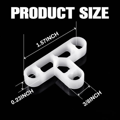 10Mm Tile Spacers 400 Pcs Pack For Brick Wall Separator Three Way Leveling System Clips Three Eighths Inch Thick size view