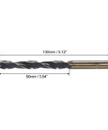 Straight Shank Twist Drill Bits 10mm Gold Titanium & Black Nitride Coated High Speed Steel (HSS) 4341 with 10mm Shank front view