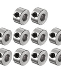 10pcs Set Screw Collars 4.05mm Bore Shaft Collars, 9mm OD, 5mm Width, nickel-plated steel in a pack of ten
