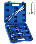 10pc Drum Brake Tool Kit, Drum Brake Tool with Drum Brake Spring Tool in blue case, including Brake Spring Compressor, Pliers