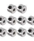 10 Pack Set Screw Shaft Collars With Two Point Zero Five Millimeter Bore 7mm Outside Diameter And 5mm Wide Nickel Plated Carbon Steel